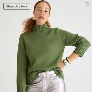 J Crew Cotton Turtleneck Sweater